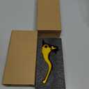 3 Finger 5.9" CNC Shorty Hand Control Lever Kit Brake Clutch Levers Fit for Harley Sportster 1996-2003, Dyna 1996-2017, Softail 1996-2014, Touring 1996-2007(Gold)