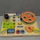 JGOBUB Montessori Toddler Toys - Baby Wooden Busy Board - Sensory Toys with Light Switch - Travel Toys for Educational Toddler Activities for Toddlers 1 2 3 4+ Year Old