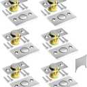 Silent Ball Catch, Adjustable Strong Magnet Door CatchUsing Noise Free, Replacing Door Ball Catch, with Identical Installation Dimension(6 Pack, Silver)