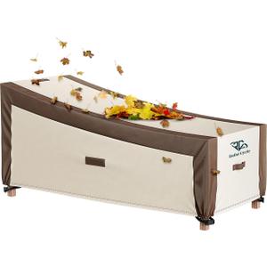 76 inch Chaise Lounge Cover Waterproof, Patio Chaise Lounge Cover for Outside, Outdoor Furniture Lounge Chair Cover for Anti-UV, Rip Resistant, Water Resistant, Small, 1 Pack, Brown