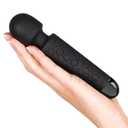 Yarosi Micro Personal Massage Device Smallest and Strongest Cordless Handheld Massager - Powerful - Best for Travel - Magic Stress Away - Perfect on Back Legs Hand Pains and Sports Recovery (Black)