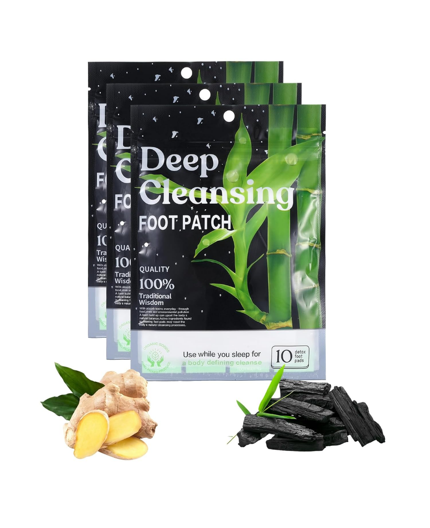 30PCS | Deep Cleansing Foot Pads for Better Sleep & Foot Care | Premium Japanese Organic Feet Pads with Ginger Powder (30 Pc), Expiration Date 12/2025
