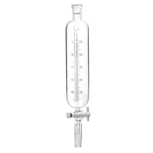 QWORK 500ml Pressure Equalizing Graduated Addition Funnel, Borosilicate Glass Additional Graduated Dropping Funnel, 24/40 Connection Accurate Add Liquid, Laboratory Glassware