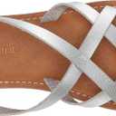 Amazon Essentials womens Casual Strappy Sandal (10, Silver)