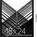 Americanflat 18x24 Poster Frame with Polished Plexiglass - Streamline Collection - Thin Border Picture Frame for Wall Display - Hanging Hardware Included - Black