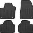 Car Floor Mats Custom Fit for Volvo C40/XC40 Recharge 2025 2024 2023 2022 Black Rubber Auto Liner Mats All Weather Protection Odorless