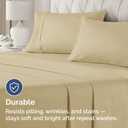 2 x Standard Pillow Cases Set of 2 - Ultra-Soft Hotel Quality Pillowcase Covers - Comfy & Wrinkle Free - Stain and Fade Resistant - Machine Washable Pillow Protectors - 2 Piece Set - Standard Size Beige