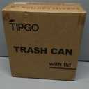 TIPGO Slim Bathroom Trash Can with Lid Soft Close, Step Pedal, 6 Liter / 1.6 Gallon Stainless Steel Trash Bin, Small Garbage Cans for Bedroom, Office, Kitchen (Silver)