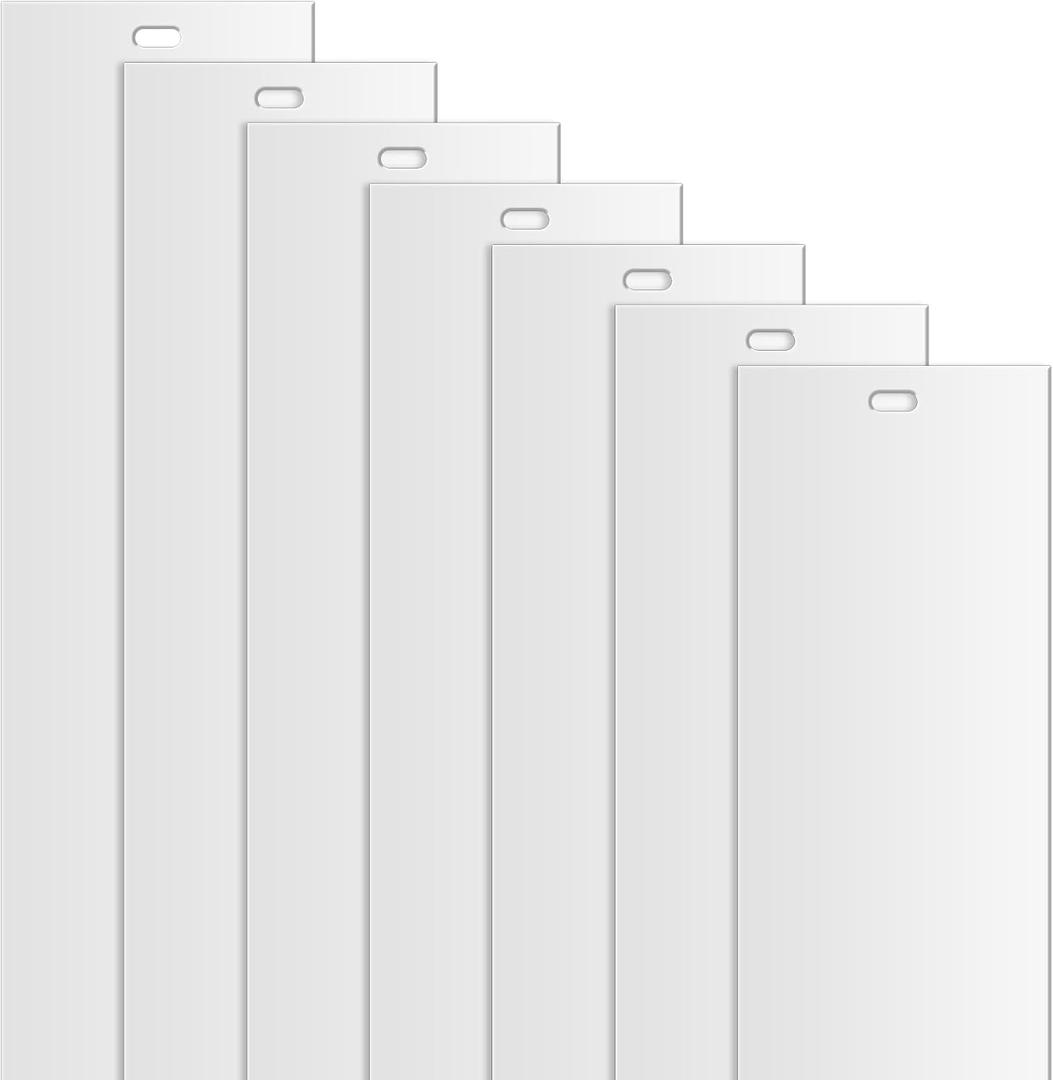 12 Pack 82.5" White Vertical Blind Replacement Slats PVC Vertical Window Blinds UV Resistant Verticals Window Blinds for Sliding Doors & Windows