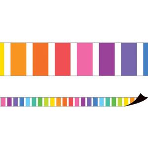 Teacher Created Resources Colorful Stripes Magnetic Border (TCR77563), Each strip measures about 24" x 1-1/2"