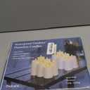 Outdoor 6pcs Flameless Waterproof Candles with Handy Remote Control, Cycle Timer Battery Operated Candle Grease Effect LED Flickering Pillar Plastic Long Lasting (White, 3" x4" 5" 5" 6" 6" 7")