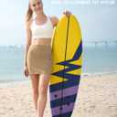 KPSUN Women's Swim Skirt with Pockets Tummy Control Bathing Suit Bottoms High Waisted Stretchy Athletic Swimsuit Skirts 2025 (Khaki)