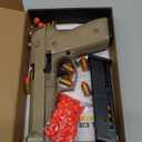 Automatic Shell Ejecting Toy Gun with 100 Soft Bullets,Realistic Toy Gun Pistol,Christmas Birthday Gifts for Kids Adults Boys Age 8+(Black)