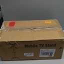 ELIVED Rolling TV Stand for Most 23"-60" TVs, Mobile TV Cart 90 Rotation Landscape to Portrait, Height Adjustable Floor TV Stand with Extendable Base, Max VESA 400x400mm, Up to 77 Lbs, YD2114B