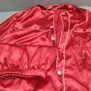 SWOMOG Family Matching Pajama Set Silky Satin Pajamas Long Sleeve Sleepwear Button Down Loungewear 2 Pcs Pj Set XL