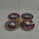 Small Mandala Porcelain Bowl Set | Bowls for Side Dishes, Dips, Snacks, Rice, Noodles, Ice Cream | Portion Control, Stackable, Microwave & Dishwasher Safe | 4.5 Inch, 10 Ounce, Set of 6
