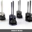 MR.SIGA Toilet Plunger and Bowl Brush Combo for Bathroom Cleaning, Black, 2 Sets
