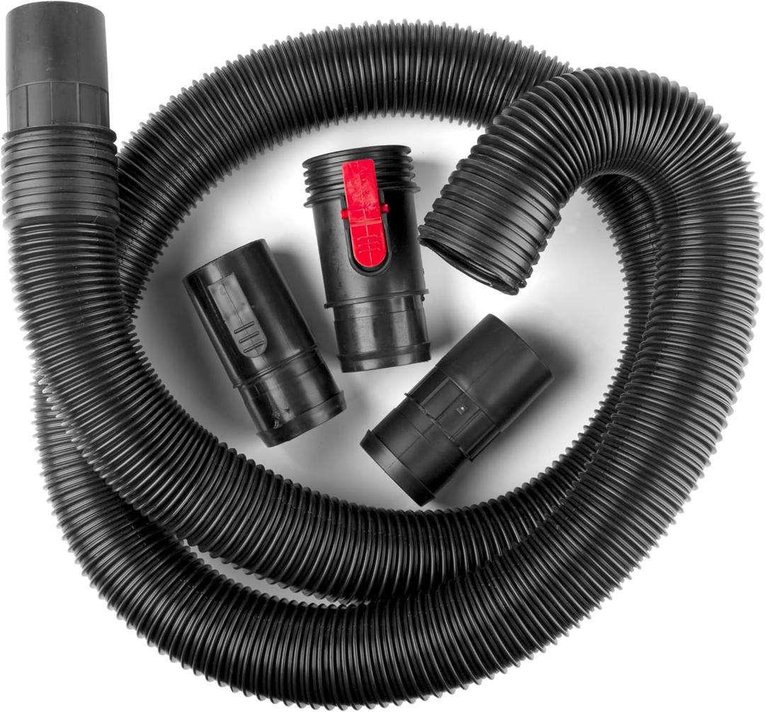 WORKSHOP Wet/Dry Vacs Shop Vacuum Accessories WS25020A Replacement Hose Attachment, 2-1/2-inch x 7-feet Dual-Flex Locking Vac Hose for Wet Dry Shop Vacuum Cleaners