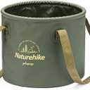 Naturehike Multifunctional Collapsible Water Basin, Folding Tub, Portable Bin, Lightweight Foldable Bucket with Handles for Camping, Dish Washing, Laundry, Fishing, Hiking (10L, Army Green)