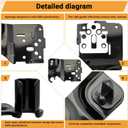 DA97-12574A Upper Right Hinge Assembly Compatible with Samsung RF28HMEDBSR RF28HMEDBWW RF28HMEDBBC RF24FSEDBSR etc Refrigerator (Some Models), Replace Number: 3447596 AP5620920 PS4176618 etc