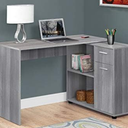 Offex 46" L Modern Computer Desk - Grey with A Storage Cabinet