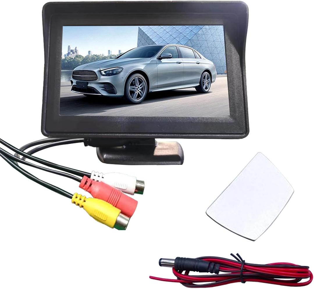 ZIMISI 4.3 Inch TFT LCD Car Color Parking Aid System Monitor Display, DC 12V Car Rearview Reverse Screen, Automotive LED Backup Camera Monitor for Truck, Pickup, SUV