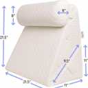 Wedge Pillow Set for After Surgery Adjustable Headrest - Solid Memory Foam Incline System for Shoulder, Acid Reflux, Post Surgery & Sleep Apnea - Breathable Cover - Home Medical, Large