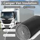 161 SQFT Automotive Camper Van Insulation, Water-Resistant Thermal & Sound Barrier, RV Camper Insulation 59" x 393" (4.9ft x 32.8ft) for Van Conversions, RVs, Trucks