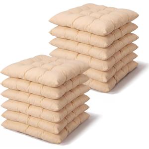 Geetery Floor Pillows for Kids Bulk Floor Cushions for Classroom 15.7'' Seating Cushions Classroom Pillows for Students Reading Corner Tatami Yoga Nursery Daycare(12 Pcs,Beige,Square)