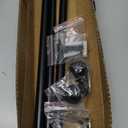 GXOACKJ Curtain Rods for windows 32-48 inch, 5/8 inch Decorative Curtain Rod Set, Matte Black Splicing Heavy Duty Metal Curtain Rod with Brackets