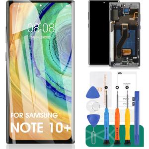 OLED for Samsung Note 10 Plus Screen Replacement for Samsung Galaxy Note 10 Plus 4g/5g LCD Screen for Galaxy SM-N975 SM-N976 LCD Touch Screen Digitizer Assembly Repair Kits with Frame (Black)