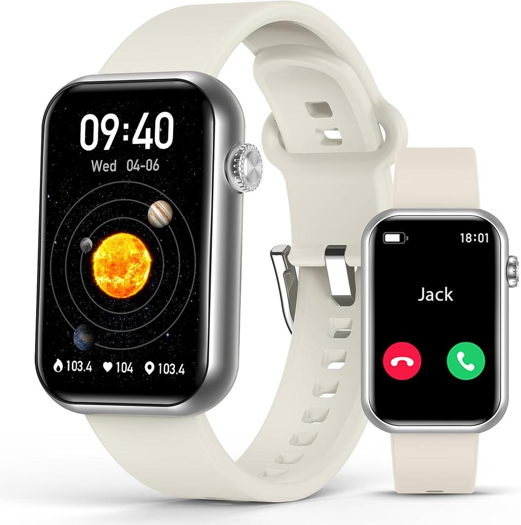 Smart Watch Fitness Tracker (Answer/Make Call), 24/7 Heart Rate Spo2 Blood Pressure Monitor Sleep Tracker, 114 Sports Modes Pedometer Calorie Step Tracker, Waterproof Activity Tracker for Men Women (Gray)