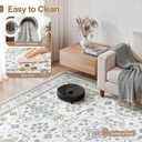 Area Rug 8x10 for Living Room - Washable Oriental Vintage Floral Distressed Large Indoor Carpets with Non Slip Back for Bedroom Dining Room Nursery Office Home Decor -Light Green