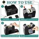 Zomiboo 6 Decks Automatic Card Shuffler USB Battery Operated Electric Casino Poker Card Shuffler Machine for Home Poker Playing Games Casino and Club Party