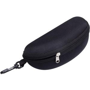 Travel Clamshell Hard Sunglasses Case with Belt Clip Zipper Sports Glasses Case