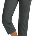 MAGCOMSEN Cotton Capri Pants for Women Yoga Capris with Pockets High Waist Straight Leg Casual Workout Summer Sweatpants, 2XL