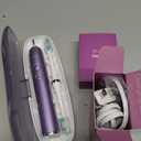 Aquasonic Vibe Series Ultra-Whitening Toothbrush  ADA Accepted Electric Toothbrush - 8 Brush Heads & Travel Case  40,000 VPM Motor & Wireless Charging - 4 Modes w Smart Timer  Satin Violet