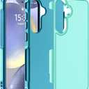 Hualele for Samsung Galaxy S24 S25 Case,[Military Grade Protection] [Dropproof Shcokproof] Non-Slip Grip Dual Layer Rugged Heavy Duty Galaxy S24 S25 Phone Case,Light Green