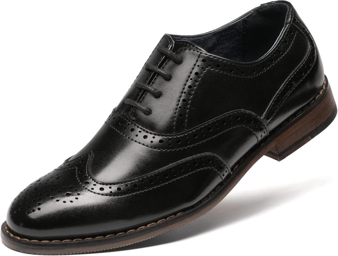 Bruno Marc Boy's Prince-K2 Classic Oxfords Wingtip Dress Shoes (9 Toddler)