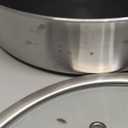 LOLYKITCH 6 Quarts Hybrid Non Stick Tri-Ply Stainless Steel Saut Pan with Lid, 12 Inch Deep Frying Pan, Large Skillet,Induction Cooking Pan, Oven Safe and Detachable Handle 