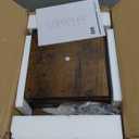 TUTOTAK Narrow Bookshelf, 8-Tier Bookcase, Spine Book Shelf for Small Space, Corner Standing Shelf for Living Room, Office, Study, Entryway, Rustic Brown BS06BB008