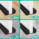 MAXTID Under Door Draft Blocker Black Door Draft Stopper 38" Noise Reducer Breeze Light Cold Air Guard Sound Proof Door Sweep 32" 36" 38" Weather Stripping Door Bottom Seal Insulation Strip Gap Filler