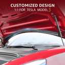 for Tesla Model 3 Front Hood Seal Strip Front Trunk Water Retaining Strip Weather Stripping Rubber Accessories 2023 2022 2021 2020 (Not Suitable for 2024,2025,2026)