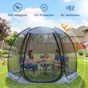 Alvantor Pop Up Screen House Tent, Instant Outdoor Gazebo with Mosquito Netting & UPF 50+ Sun Protection, Portable Canopy Shelter for Patio, Backyard, Camping (2-10 Person)