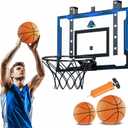 24" x 16" Indoor Large Basketball Hoop Toy - Upgraded Adjustable Height Basketball Hoop Over The Door with Complete Accessories, Basketball Toys Christmas Birthday Gifts for Kids & Adults