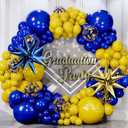 ALL-IN-1 Blue and Yellow Balloon Arch Kit with BONUS 2x Starburst Balloons - Yellow and Blue Balloons for Blue and Yellow Party Decorations, Graduation, Ucla Party, Club America Party Decorations