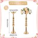 Didaey 12 Pcs Gold Wedding Centerpiece Stand Metal Flower Arrangements Holder Tall Centerpiece for Table Gold Vase Flower Stand for Wedding Reception Event Party Hotel Home Decor(20 Inches)