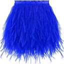 Soarer Blue Ostrich Feather Trim - 2Yards 5-7inch Feathers Fringe for DIY Sewing Clothing, Jewelry, Latin Dress, WeddingHome Party(Royal Blue)