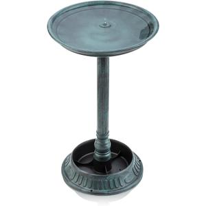 Alpine Corporation - 25" Tall Outdoor Birdbath with Planter Yard Statue, Green  Stunning Garden Accent to Attract Birds - Durable Polypropylene Construction for Patio, Deck, or Yard