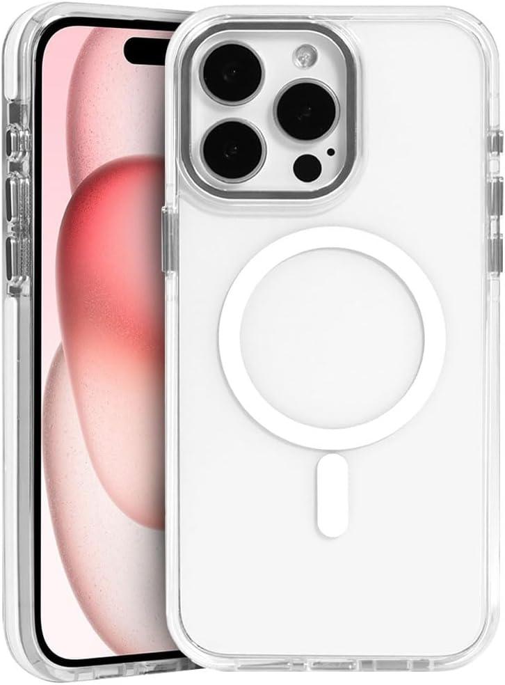 Case for iPhone 16 Pro for Girl Women,Compatible with MagSafe,Scratch Resistant Shockproof Cover Clear Phone Case for iPhone 16 Pro,Clear